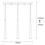 Opviq 6074 Lámpara de Araña Negra de Metal con Altura Ajustable para Salón, Diseño Moderno Industrial
